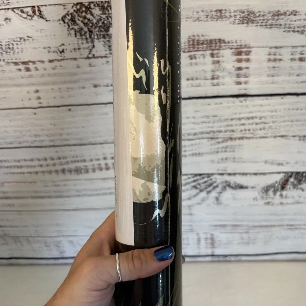 Nina Campbell Swan Lake Wallpaper Roll NCW4020-04 New Sealed Designer Black Gold